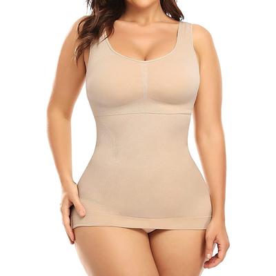 Canotte modellanti per donna con reggiseno incorporato, controllo della pancia, canotte a compressione, canotte imbottite modellanti