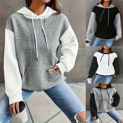 Winter Oversize Kapuzenpullover für Damen Baumwolle Verdickt Locker Lässig Pullover Langarm Oberteil