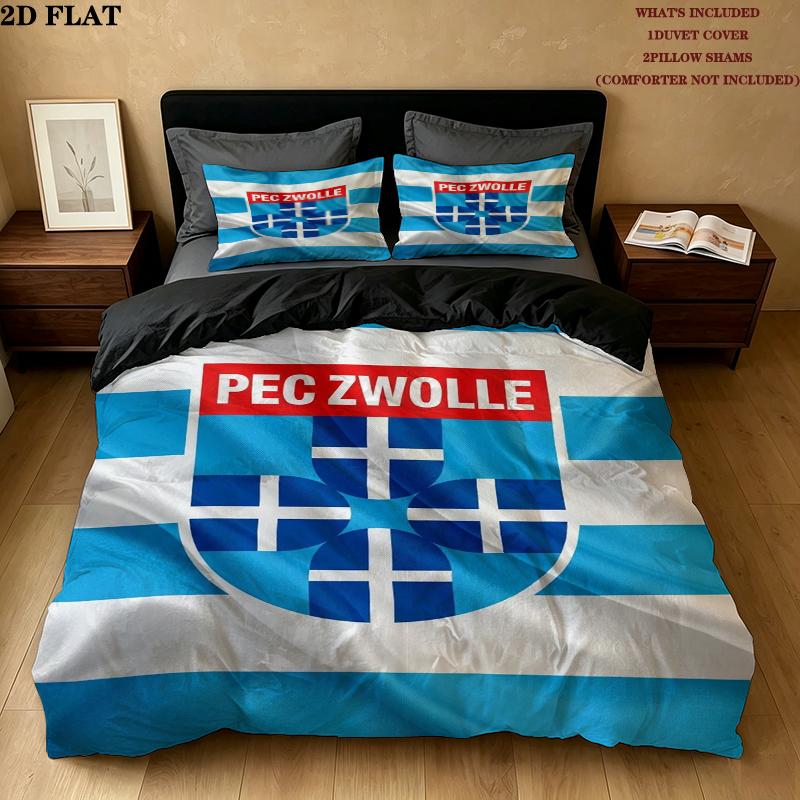 Pec Zwolle Pattern Bedding uilt Set uilt Cover Pillowcase Home Decoration Birthday Gift (1 * duvet cover + 2 * pillowcase without core)