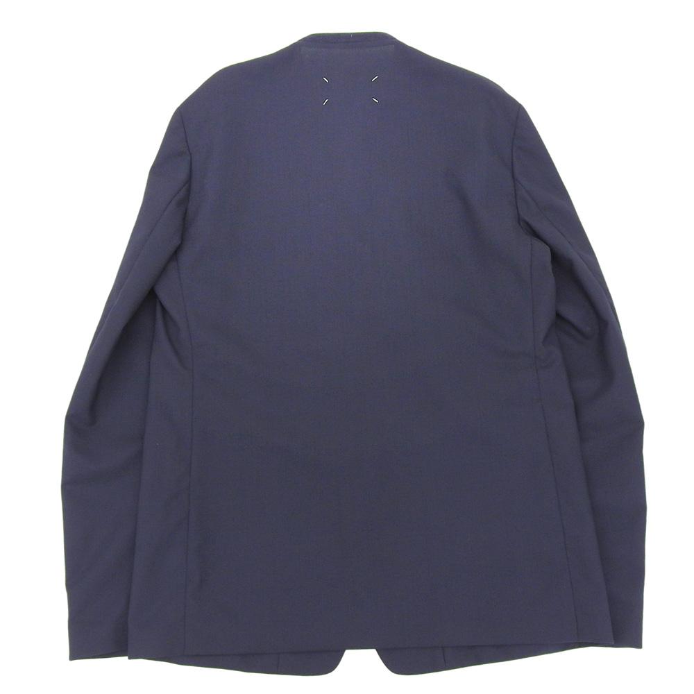 Maison Margiela Excellent condition collarless jacket, men's, navy, size 50, 18AW S50BN0357 Jacket 50 NavyUsed