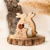 Osterdeko Holzprodukte Serie Ornamente Tier Hase Familie Elefant Herzförmige Holzornamente