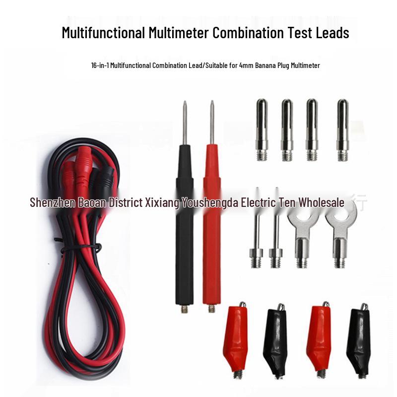 16-in-1 Multifunctional Banana Plug and Multimeter Test Lead Kit