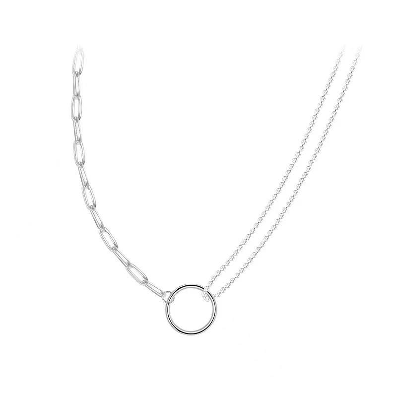 2023 Bestseller: Women's Niche Design Necklace In 925 Sterling Silver with Circle Clavicle Chain