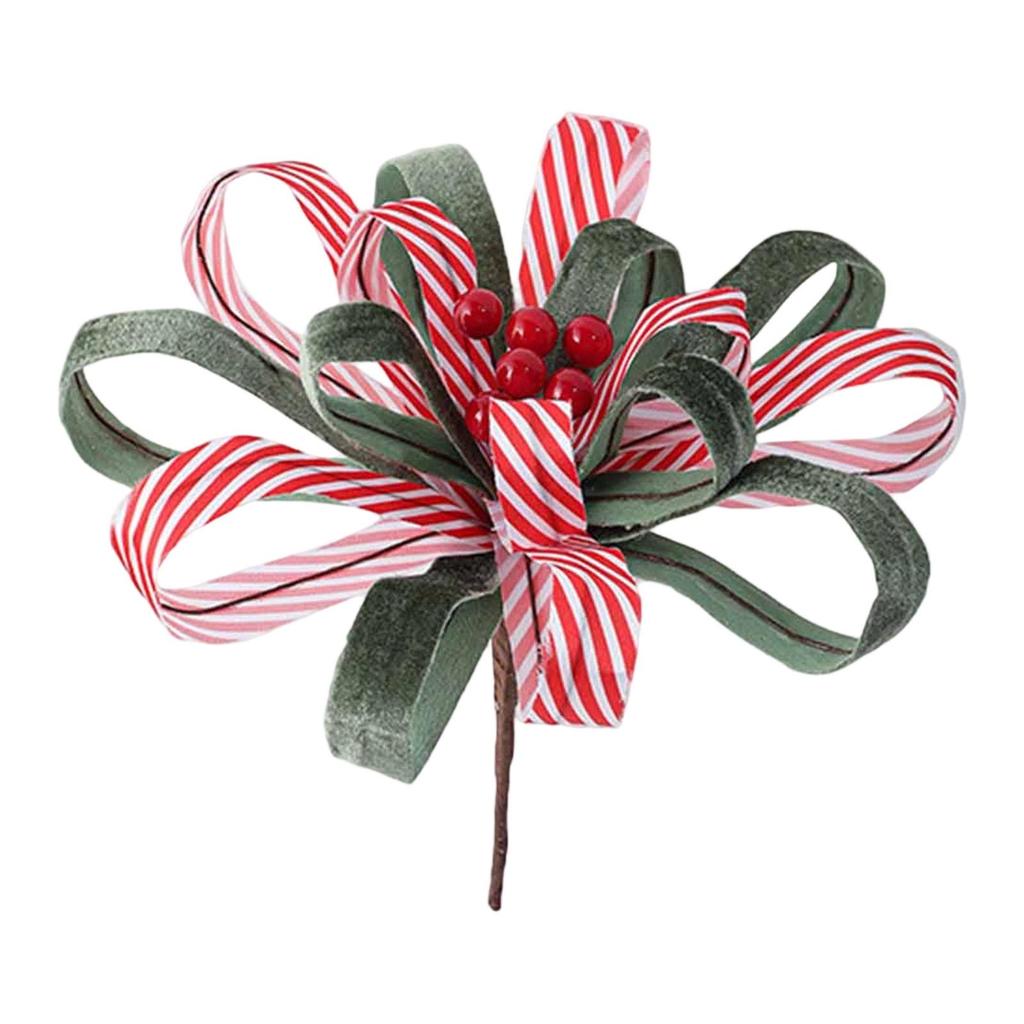Christmas Artificial Flower, Floral Pick Home Decor Floral Arrangement Faux Flower for Venue Fireplace Christmas Tree