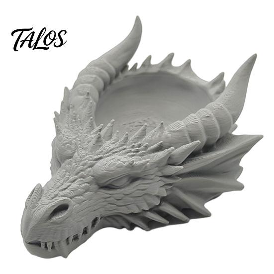 Okkulte Schmuckschale Dunkler Drachenkopf Aufbewahrungsschale, Gotischer Stil 3D-Druck Gussstruktur Schalenorganizer, Fantasy-Ornament, für Schlüssel und Schreibtischdekoration