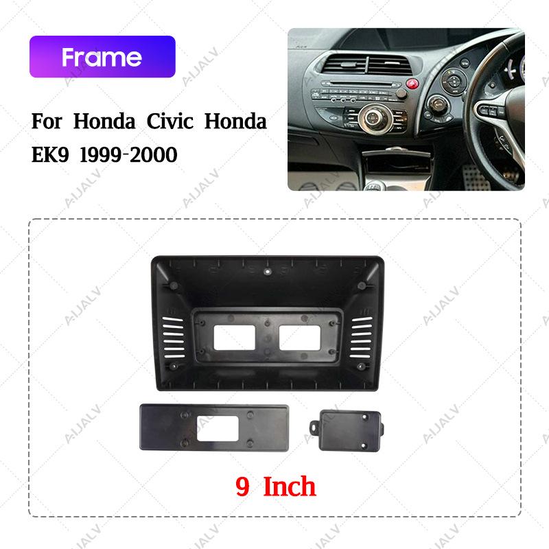 9-Inch Matte Black Android Navigation Frame Kit for Honda Civic EK9