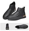 2024 Winter Shoes for Men Ankle Boots Genuine Leather High Tops Leather Casual Shoes Man Outdoor Warm Plush Snow Boots