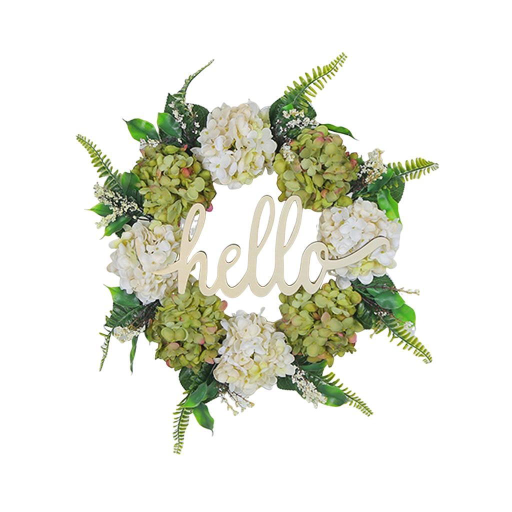Home Decor Handmade Hydrangea Vine Wreath For European And American Decoration - Suitable For Front Door, Window, Wall Decoration