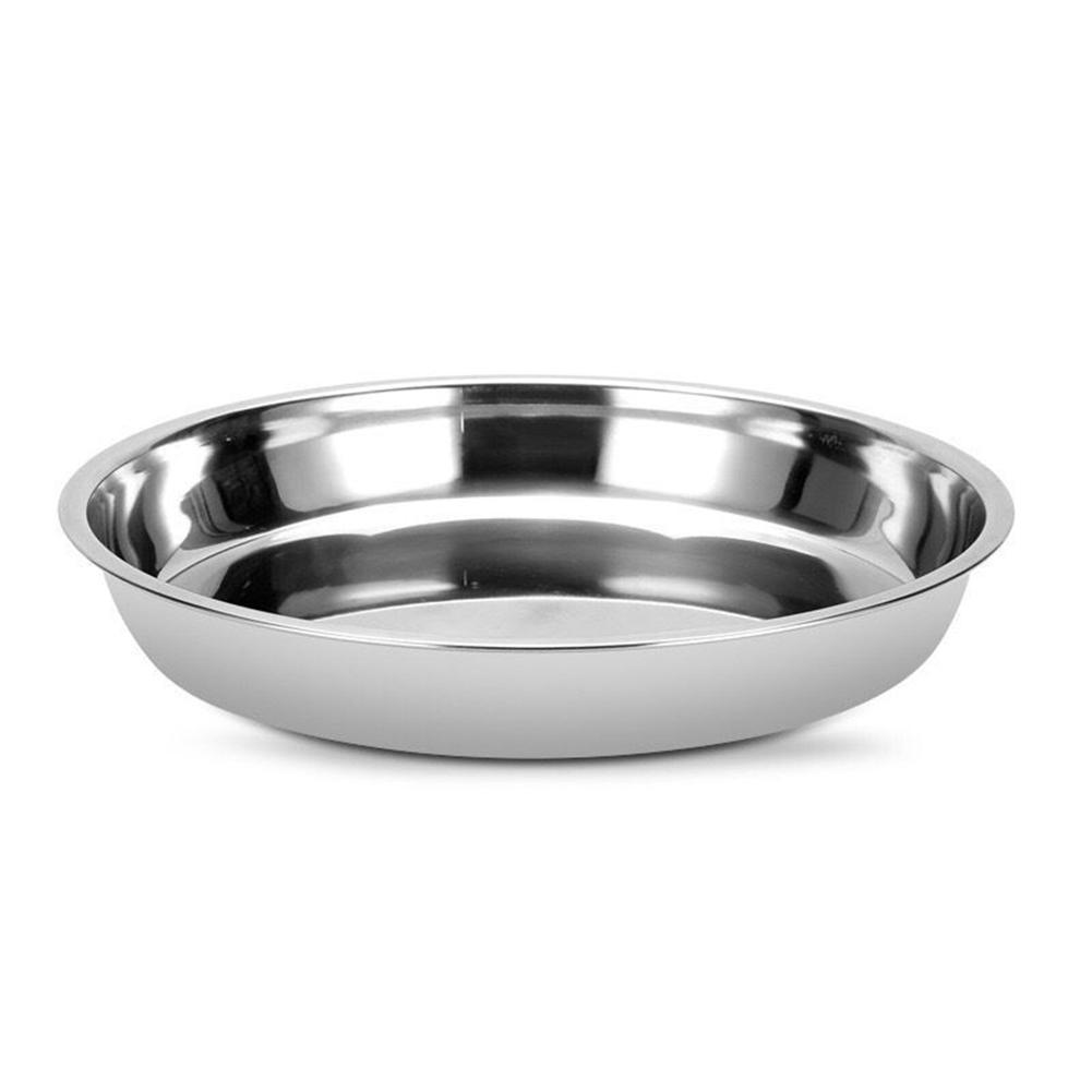 Serving Dishes Plate Cold Dinnerware Flat Plate Round Stainless Steel Tray With Non-magnetic 24 26 Good Quality