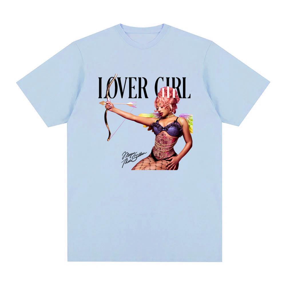 LOVER GIRL T-SHIRT Megan Thee Stallion NEW Album Graphic Printing 100%Cotton High QualityTee-shirt Summer O-neck FemaleMale Tees