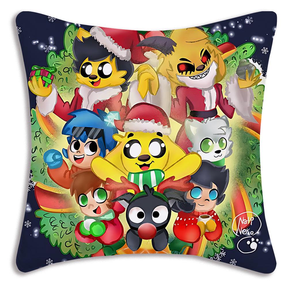 Anime For M-Mikecracks Pillow Covers Cartoon Sofa Decorative Home Double-sided Printing Short Plush Cute Cushion Cover