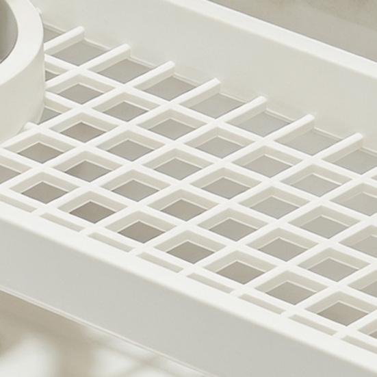 Sink Storage Rack Thickened ABS Waterproof Faucet Storage Organizer Vertical No Drilling Sink Space Saver Rack for Bathroom