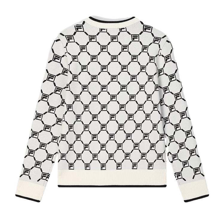 New FILA Sweater Women's Cloud White F11W518402F-WT