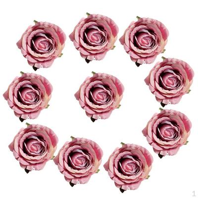 10 Pieces 6cm European Silk Roses Artificial Flowers Heads For Wedding Home Decoration Party