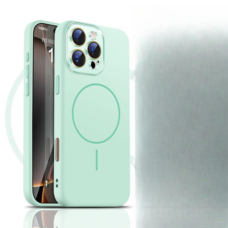 

Модный дофаминовый магнитный чехол для iPhone 16 Pro Max, подходит для Apple 15 нм объектива, жидкий силиконовый чехол iPhone11Promax