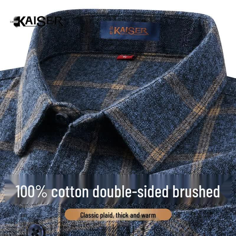 Caesar Men s Brushed Cotton Long Sleeve Shirt 41