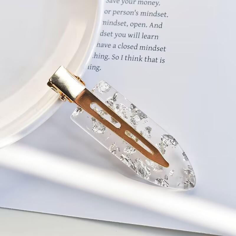 Japanese & Korean Style Seamless Metal Hairpin - Frosted Women's Bangs Side Clip