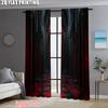 2pcs   Fashionable Curtains 2D print Gothic Archway Black and Red Machine Washable (without rod) Thermal Insulation   and Room