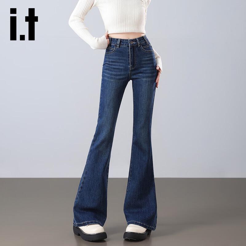 Izzue Women's High-Waist Micro-Flared Jeans