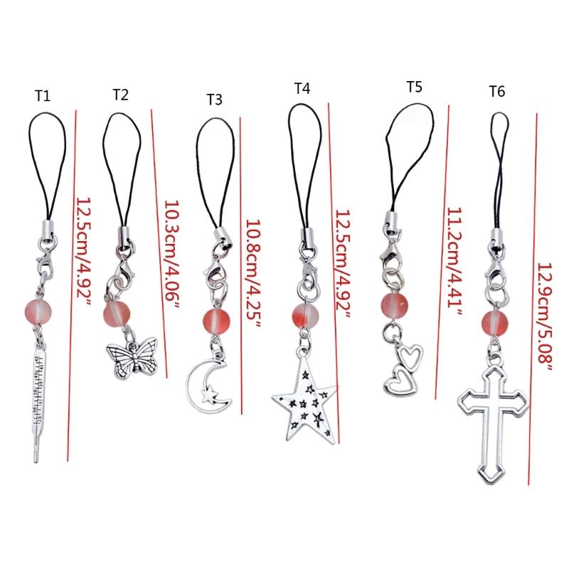 Beaded Phone Strap Phone Chains Women Cellphone Pendant Phone Chains Anti-Lost Lanyard Phone Jewelry for Women Girls