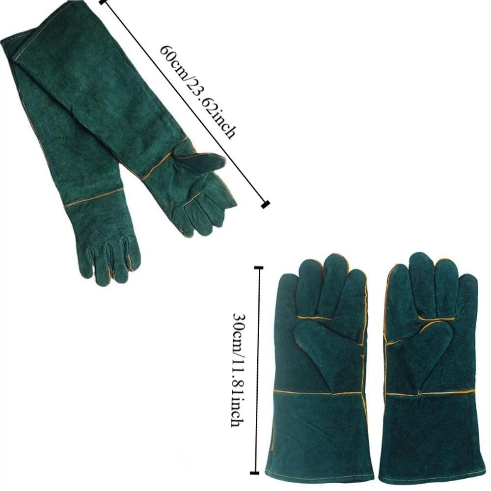 Ultra Long Pet Anti-Bite Safety Gloves Anti Scratch Protective Beekeeping Gloves Thick Leather Pet Gloves Bathing Training