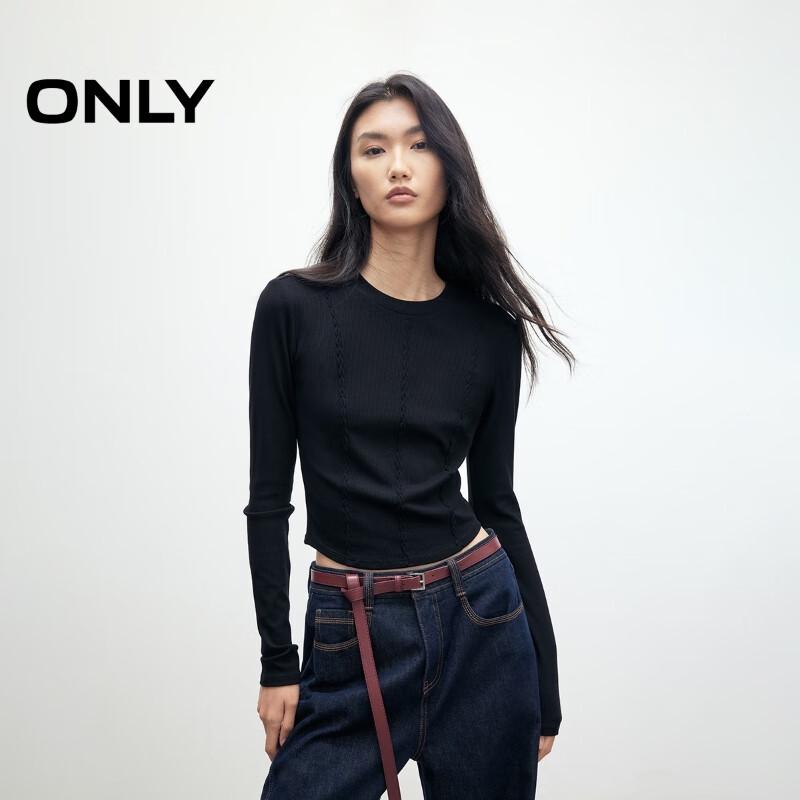 ONLY Women s Knot Stitch Slim Fit Long Sleeve T-Shirt 2XL