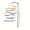 2pcs Interactive Cat Toys Teasing Catd Stick Funny Rainbow Strips Cat Stick Toys Kitten Playing Teaser Wand Toy Pet Supplies