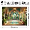 2D Oriental Lantern Hallway Backdrop 2D Flat Print for Themed Parties, Shoots, and Decor
