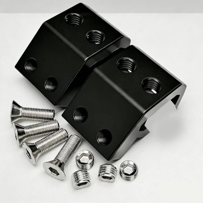 Heavy Duty Rail Brackets Holders Support Clamps with 8mm Threaded Holes for Reliable Mounting of Tool Easy Installation