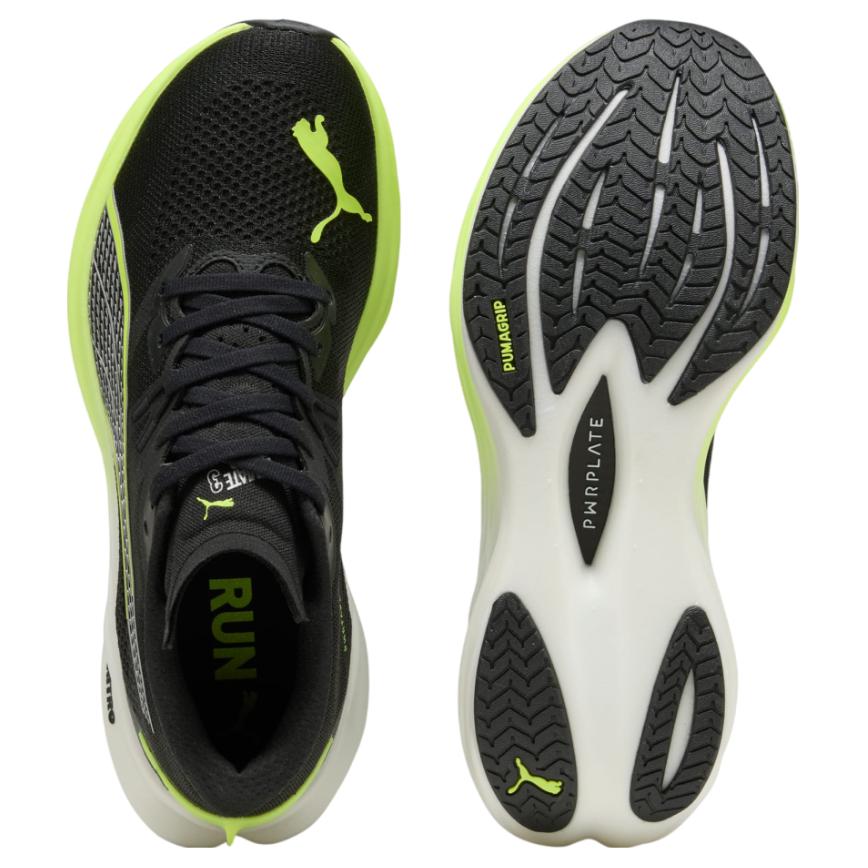 Puma Deviate Nitro 3 Wide Black Yellow Alert Men Sneakers 378449-03