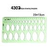 Multi-Function Drawing Template Ruler for Circles, Ellipses, Furniture, Architecture, Geometry, Mathematics, and Interior Design.