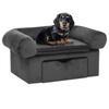 Vidaxl Dog Sofa, With Drawer, Dark Gray, 75X50X38 Cm, Plush