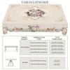 Romantische Vintage Tischdecke mit Blumendruck Tischdecke