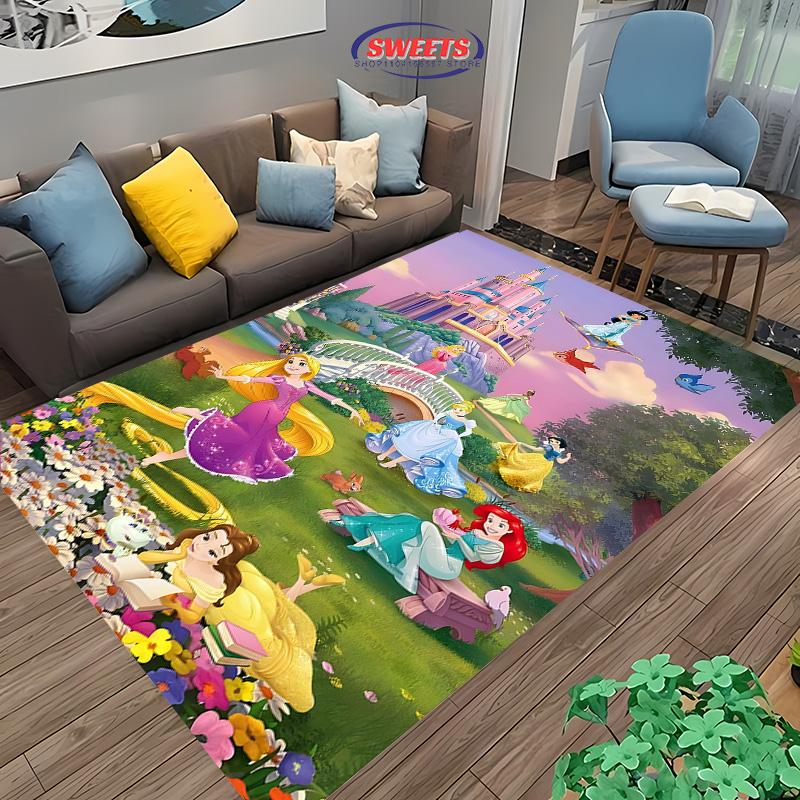 Various Styles Princess Feast: Collection Carpet Rugs for Bedroom Living Room Home Sofa Decor, Kids Play Non-Slip Mats Potdemiel