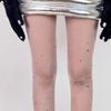 Irregular Rhinestones Colorful Fishnet Stockings Y2k Footed Stockings  Forr Girl Women