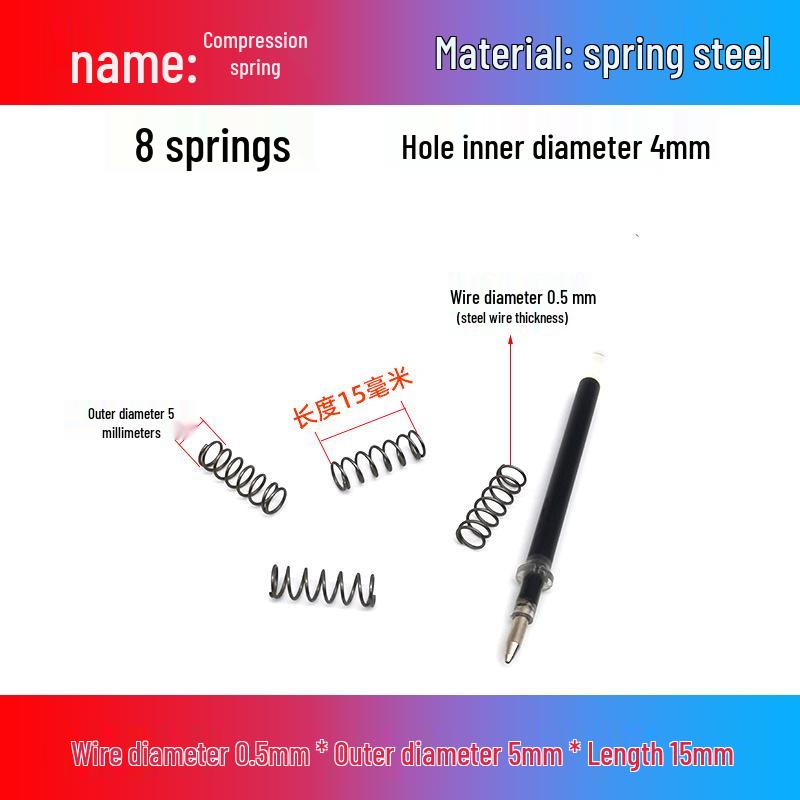0.5mm Diameter Spring Steel Compression Spring for Precision Experiments and Miniature Helmet