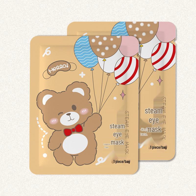 Animowana maseczka na oczy Steam: Łagodzi zmęczenie oczu, Zapewnia stałe ciepło do snu i ochrony oczu.