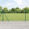VidaXL Fence Posts with Base Plates 52 Pcs Ø32mm 110cm Galvanized Steel 3350226
