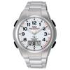MD02-204 Men's Analog-Digital Watch, Solar Radio Controlled, Rotating Bezel, 10ATM Water Resistant, Silver