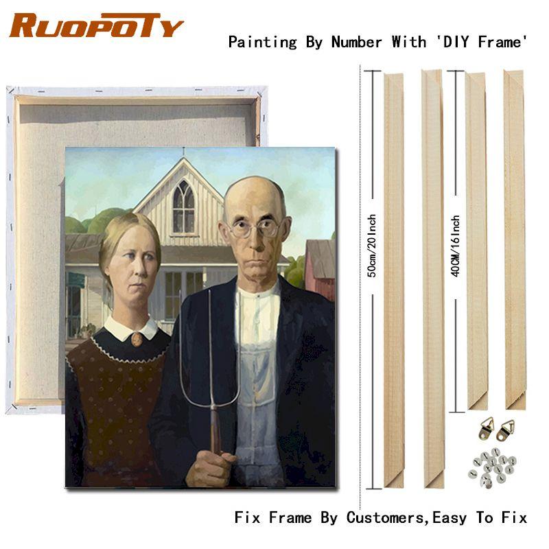 

Картина Ruopoty Lover, набор для рисования по номерам, ручная роспись, рисунок маслом «сделай сам», картина маслом по номерам, украшение для дома, гостиной