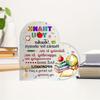 1pc Teacher Appreciation Quotes Heart Acrylic Sign Plaque For Teachers' Day End Of Year Back-To-School Gifts, Room Office Decor, Four Seasons