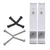 1pair Metal Single Curtain Rod Bracket Drapery Pole Holder Wall Mount Hooks