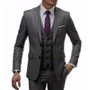 Two-piece Suit Men's Fashionable Gentleman Business British Style Solid-color Banquet Host Casual Wedding Suit