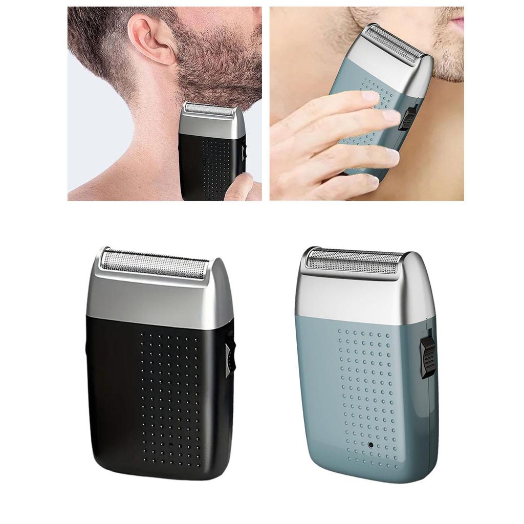 Electric Mini Shaver for Men, Face Hair Removal Lightweight, Waterproof, Electric Razor Beard Trimmer for Traveling, Camping