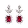 Jewelry Copper Bottom Gold-Plated Simulation Color Treasure Gang Xiaoqing Temperament Set Main Stone 8 * 10-6 * 8