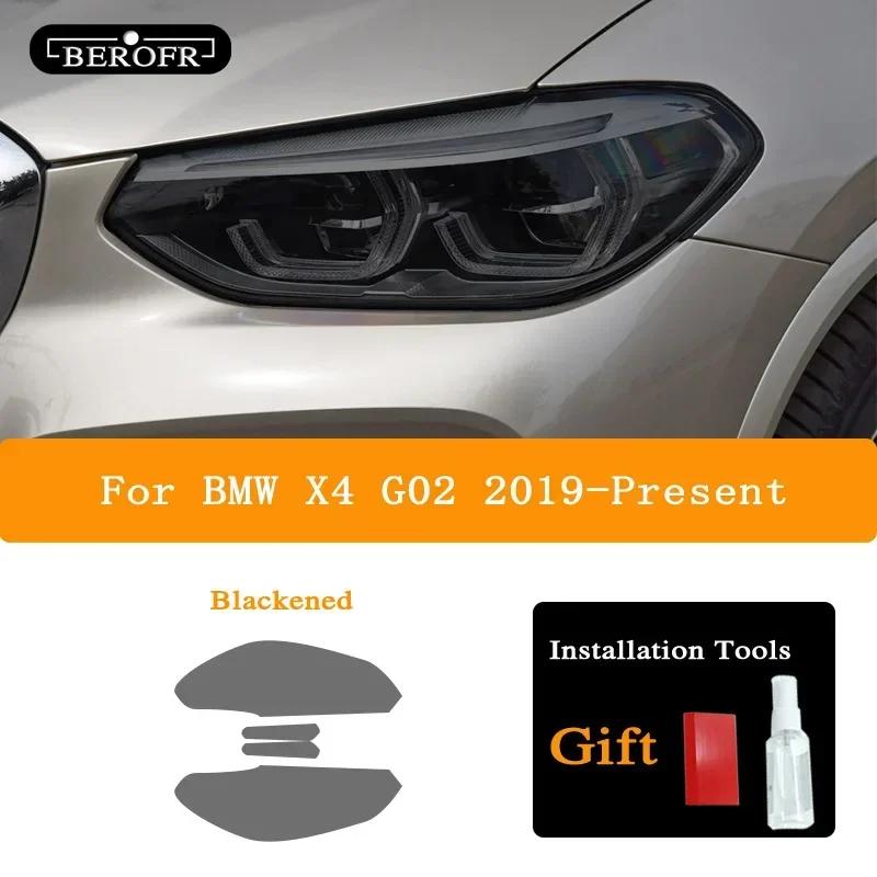 Für BMW X1 F48 X2 F39 X3 F25 G01 X4 F26 G02 X5 F15 G05 X6 F16 G06 X7 Auto Scheinwerfer Tönung Rauchschwarz Schutzfolie TPU Aufkleber