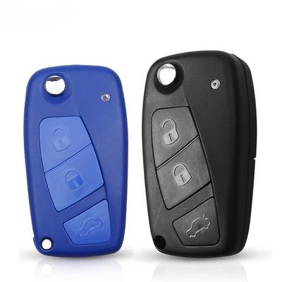 For Fiat 500 Key Shell Panda Stilo Ducato Punto Auto Folding Replacement Car Key Fob Cover Case Fob Remote Car 3 Buttons
