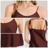 WB Solid Color Satin Slip Dress - Casual Women's Pajamas Homewear