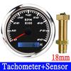 HD Tachometer Tacho Gauge 85MM With LCD Hourmeter Tacho Sensor M16 M18 Gasoline Diesel Engine Digital Tacho Meter Outboard Motor