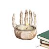 1 Pcs Halloween Skull Candlestick Ornaments Resin Skull Halloween Desktop Porch Decoration Gifts Candle Holders Decor For Table
